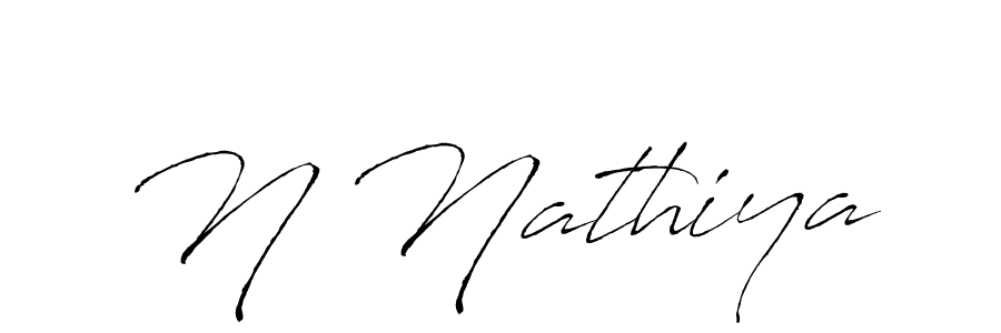 This is the best signature style for the N Nathiya name. Also you like these signature font (Antro_Vectra). Mix name signature. N Nathiya signature style 6 images and pictures png