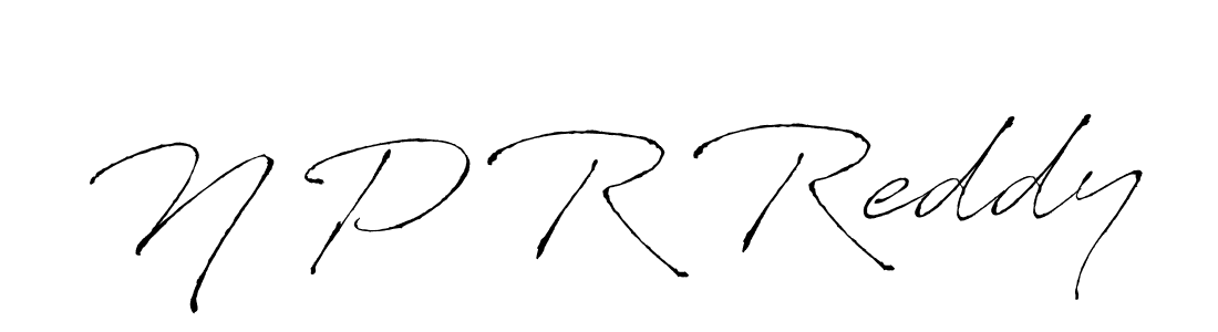 Make a beautiful signature design for name N P R Reddy. With this signature (Antro_Vectra) style, you can create a handwritten signature for free. N P R Reddy signature style 6 images and pictures png