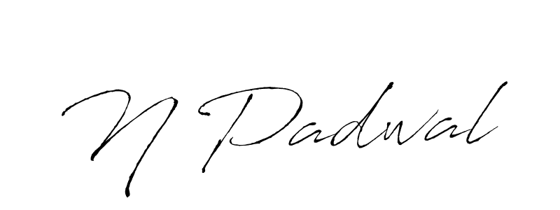 N Padwal stylish signature style. Best Handwritten Sign (Antro_Vectra) for my name. Handwritten Signature Collection Ideas for my name N Padwal. N Padwal signature style 6 images and pictures png