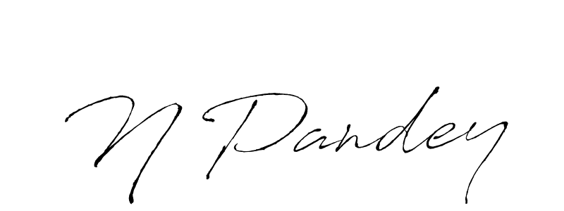 N Pandey stylish signature style. Best Handwritten Sign (Antro_Vectra) for my name. Handwritten Signature Collection Ideas for my name N Pandey. N Pandey signature style 6 images and pictures png