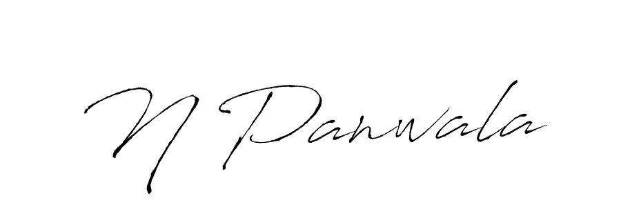 N Panwala stylish signature style. Best Handwritten Sign (Antro_Vectra) for my name. Handwritten Signature Collection Ideas for my name N Panwala. N Panwala signature style 6 images and pictures png