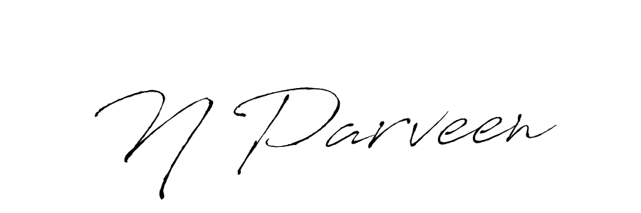 How to make N Parveen name signature. Use Antro_Vectra style for creating short signs online. This is the latest handwritten sign. N Parveen signature style 6 images and pictures png