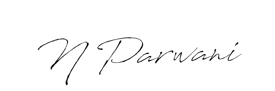 if you are searching for the best signature style for your name N Parwani. so please give up your signature search. here we have designed multiple signature styles  using Antro_Vectra. N Parwani signature style 6 images and pictures png