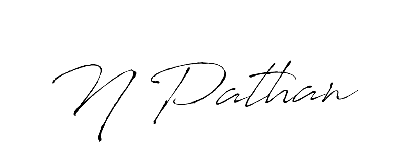 Make a beautiful signature design for name N Pathan. With this signature (Antro_Vectra) style, you can create a handwritten signature for free. N Pathan signature style 6 images and pictures png