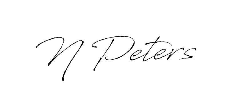 How to make N Peters name signature. Use Antro_Vectra style for creating short signs online. This is the latest handwritten sign. N Peters signature style 6 images and pictures png