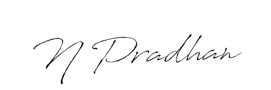 N Pradhan stylish signature style. Best Handwritten Sign (Antro_Vectra) for my name. Handwritten Signature Collection Ideas for my name N Pradhan. N Pradhan signature style 6 images and pictures png