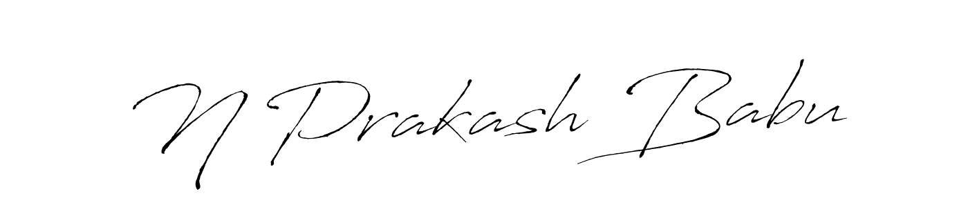 N Prakash Babu stylish signature style. Best Handwritten Sign (Antro_Vectra) for my name. Handwritten Signature Collection Ideas for my name N Prakash Babu. N Prakash Babu signature style 6 images and pictures png