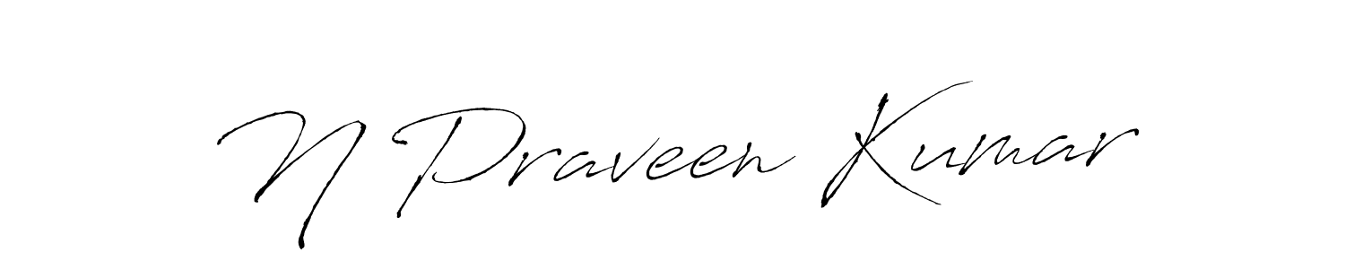 Design your own signature with our free online signature maker. With this signature software, you can create a handwritten (Antro_Vectra) signature for name N Praveen Kumar. N Praveen Kumar signature style 6 images and pictures png