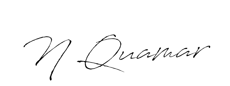 How to make N Quamar name signature. Use Antro_Vectra style for creating short signs online. This is the latest handwritten sign. N Quamar signature style 6 images and pictures png
