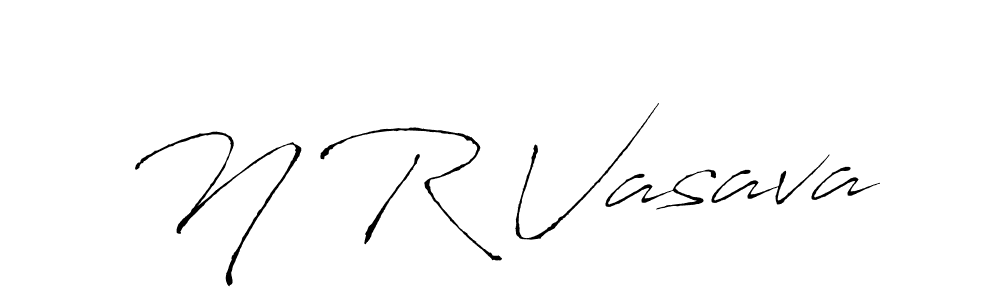 if you are searching for the best signature style for your name N R Vasava. so please give up your signature search. here we have designed multiple signature styles  using Antro_Vectra. N R Vasava signature style 6 images and pictures png