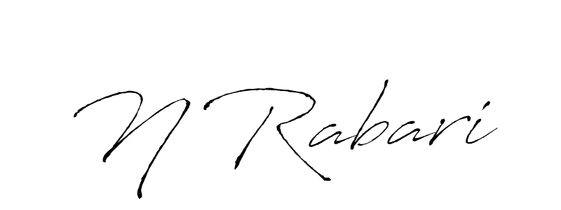 Use a signature maker to create a handwritten signature online. With this signature software, you can design (Antro_Vectra) your own signature for name N Rabari. N Rabari signature style 6 images and pictures png