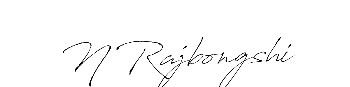 How to make N Rajbongshi name signature. Use Antro_Vectra style for creating short signs online. This is the latest handwritten sign. N Rajbongshi signature style 6 images and pictures png