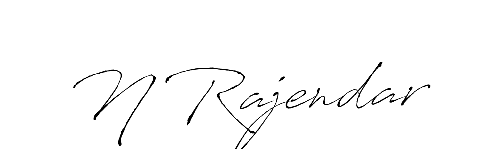 if you are searching for the best signature style for your name N Rajendar. so please give up your signature search. here we have designed multiple signature styles  using Antro_Vectra. N Rajendar signature style 6 images and pictures png