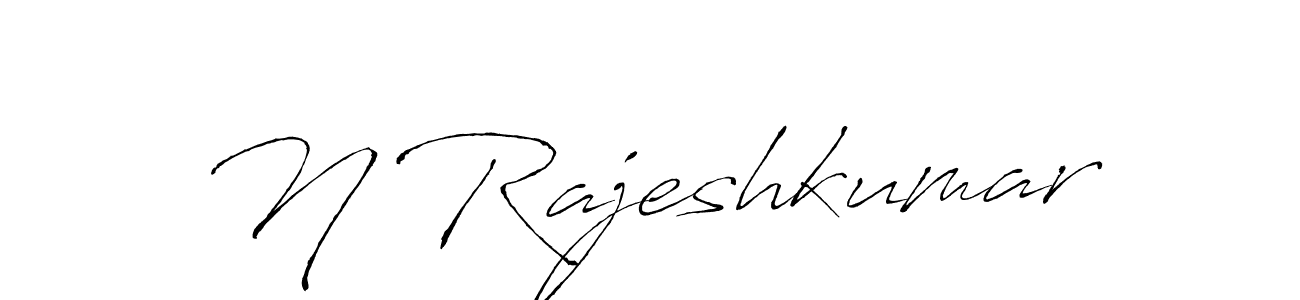 Make a beautiful signature design for name N Rajeshkumar. With this signature (Antro_Vectra) style, you can create a handwritten signature for free. N Rajeshkumar signature style 6 images and pictures png