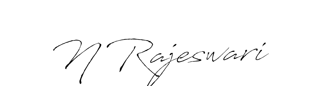 The best way (Antro_Vectra) to make a short signature is to pick only two or three words in your name. The name N Rajeswari include a total of six letters. For converting this name. N Rajeswari signature style 6 images and pictures png