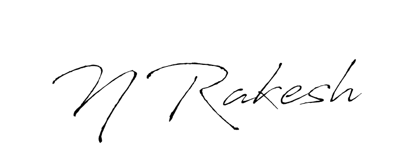 The best way (Antro_Vectra) to make a short signature is to pick only two or three words in your name. The name N Rakesh include a total of six letters. For converting this name. N Rakesh signature style 6 images and pictures png