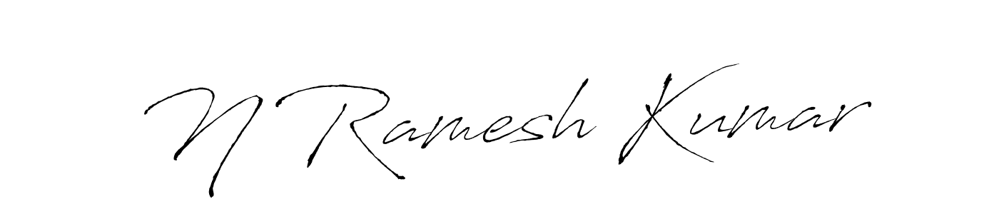How to make N Ramesh Kumar signature? Antro_Vectra is a professional autograph style. Create handwritten signature for N Ramesh Kumar name. N Ramesh Kumar signature style 6 images and pictures png