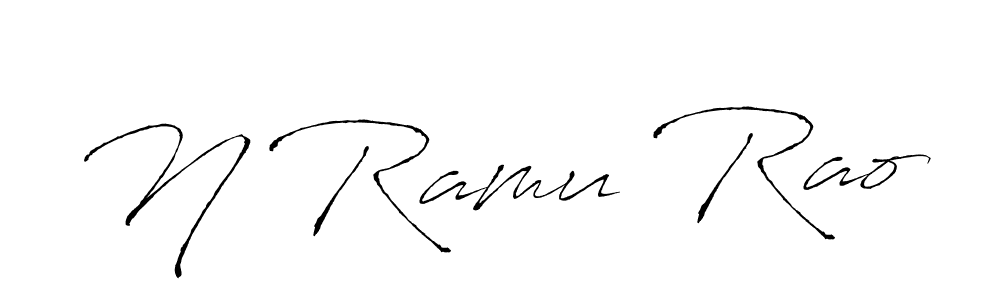 Make a beautiful signature design for name N Ramu Rao. With this signature (Antro_Vectra) style, you can create a handwritten signature for free. N Ramu Rao signature style 6 images and pictures png