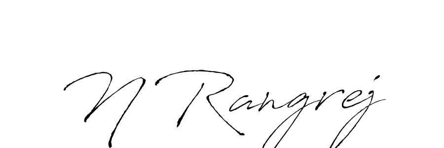 Make a beautiful signature design for name N Rangrej. With this signature (Antro_Vectra) style, you can create a handwritten signature for free. N Rangrej signature style 6 images and pictures png