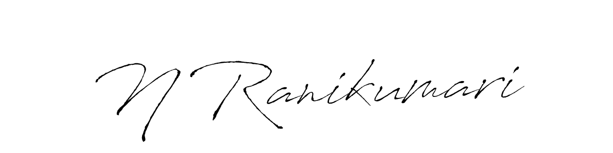 Make a beautiful signature design for name N Ranikumari. With this signature (Antro_Vectra) style, you can create a handwritten signature for free. N Ranikumari signature style 6 images and pictures png