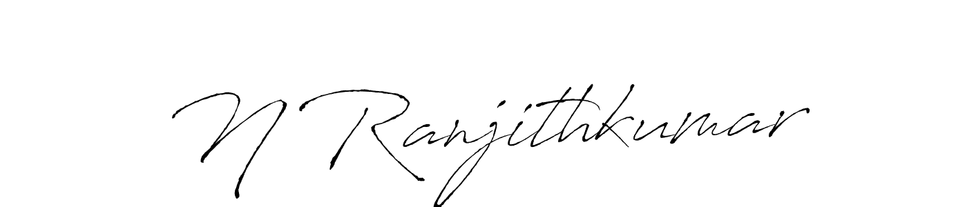 Create a beautiful signature design for name N Ranjithkumar. With this signature (Antro_Vectra) fonts, you can make a handwritten signature for free. N Ranjithkumar signature style 6 images and pictures png