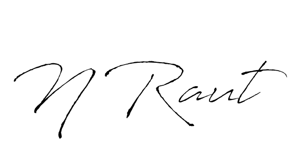 Design your own signature with our free online signature maker. With this signature software, you can create a handwritten (Antro_Vectra) signature for name N Raut. N Raut signature style 6 images and pictures png