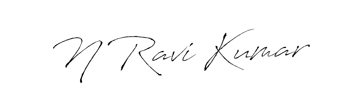 Design your own signature with our free online signature maker. With this signature software, you can create a handwritten (Antro_Vectra) signature for name N Ravi Kumar. N Ravi Kumar signature style 6 images and pictures png