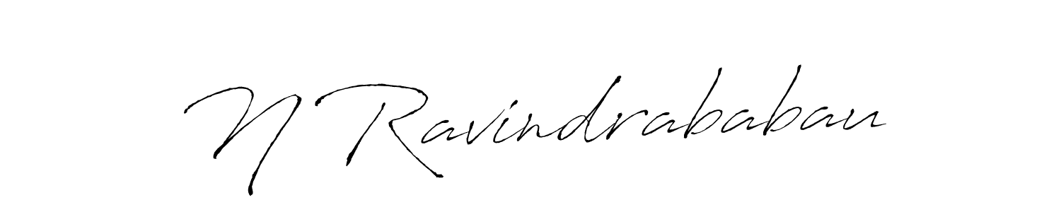 Also we have N Ravindrababau name is the best signature style. Create professional handwritten signature collection using Antro_Vectra autograph style. N Ravindrababau signature style 6 images and pictures png