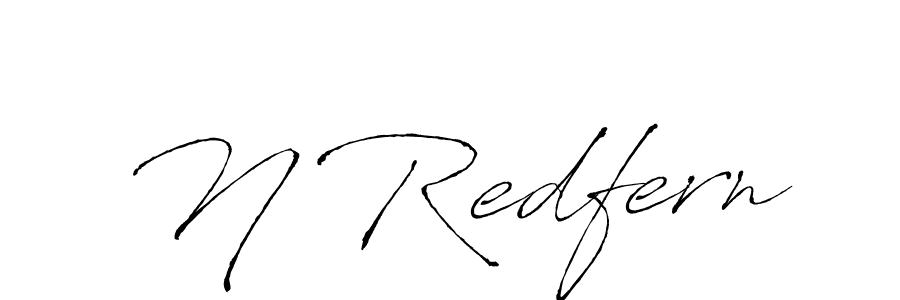 How to make N Redfern signature? Antro_Vectra is a professional autograph style. Create handwritten signature for N Redfern name. N Redfern signature style 6 images and pictures png
