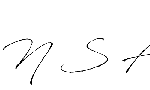 Use a signature maker to create a handwritten signature online. With this signature software, you can design (Antro_Vectra) your own signature for name N S A. N S A signature style 6 images and pictures png