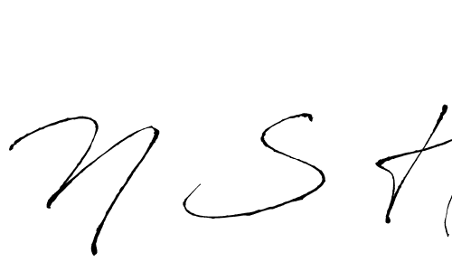 N S H stylish signature style. Best Handwritten Sign (Antro_Vectra) for my name. Handwritten Signature Collection Ideas for my name N S H. N S H signature style 6 images and pictures png