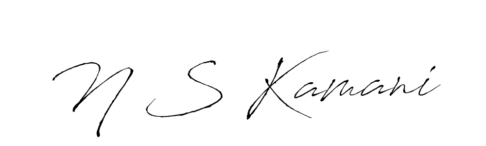 How to make N S Kamani signature? Antro_Vectra is a professional autograph style. Create handwritten signature for N S Kamani name. N S Kamani signature style 6 images and pictures png