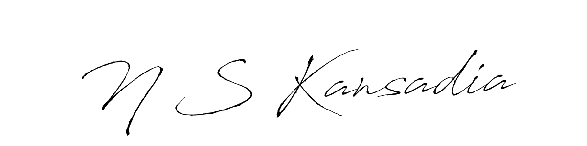 Antro_Vectra is a professional signature style that is perfect for those who want to add a touch of class to their signature. It is also a great choice for those who want to make their signature more unique. Get N S Kansadia name to fancy signature for free. N S Kansadia signature style 6 images and pictures png