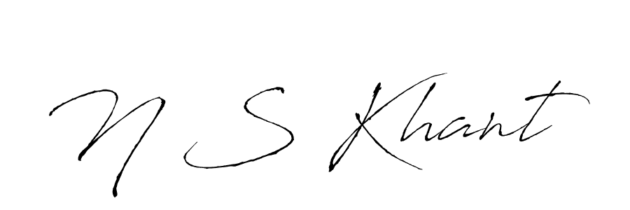 Design your own signature with our free online signature maker. With this signature software, you can create a handwritten (Antro_Vectra) signature for name N S Khant. N S Khant signature style 6 images and pictures png