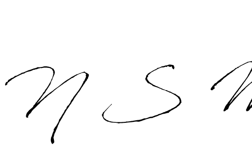 How to Draw N S M signature style? Antro_Vectra is a latest design signature styles for name N S M. N S M signature style 6 images and pictures png