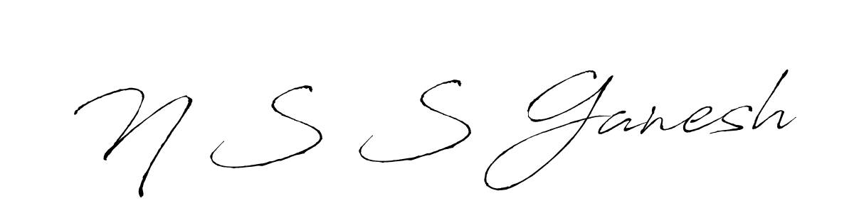 Antro_Vectra is a professional signature style that is perfect for those who want to add a touch of class to their signature. It is also a great choice for those who want to make their signature more unique. Get N S S Ganesh name to fancy signature for free. N S S Ganesh signature style 6 images and pictures png