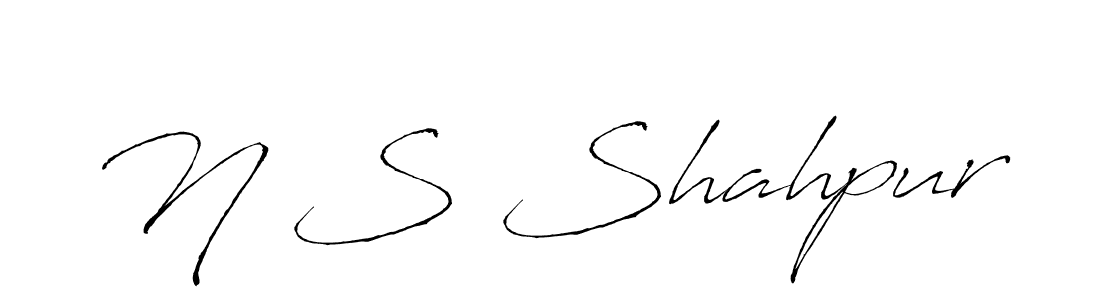 How to make N S Shahpur name signature. Use Antro_Vectra style for creating short signs online. This is the latest handwritten sign. N S Shahpur signature style 6 images and pictures png