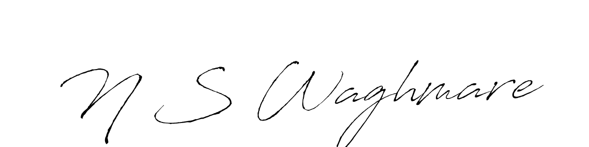 Design your own signature with our free online signature maker. With this signature software, you can create a handwritten (Antro_Vectra) signature for name N S Waghmare. N S Waghmare signature style 6 images and pictures png