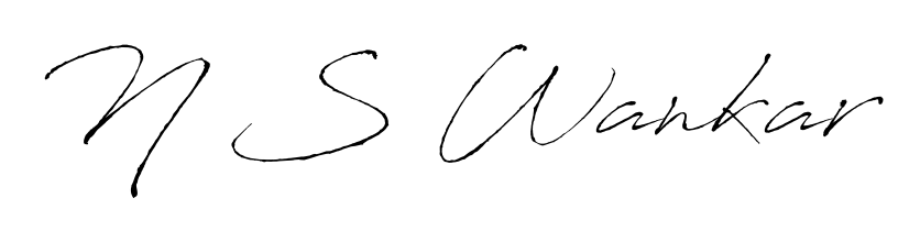 Elevate your brand with a stunning N S Wankar eSignature. The Antro_Vectra style provides a balanced, flowing aesthetic for everyday signing. N S Wankar signature style 6 images and pictures png