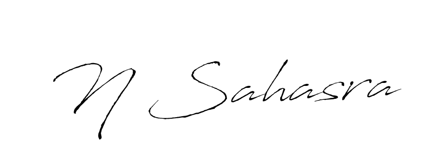 You should practise on your own different ways (Antro_Vectra) to write your name (N Sahasra) in signature. don't let someone else do it for you. N Sahasra signature style 6 images and pictures png