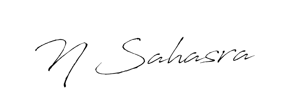 You should practise on your own different ways (Antro_Vectra) to write your name (N Sahasra) in signature. don't let someone else do it for you. N Sahasra signature style 6 images and pictures png