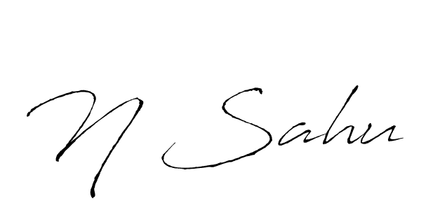 Create a beautiful signature design for name N Sahu. With this signature (Antro_Vectra) fonts, you can make a handwritten signature for free. N Sahu signature style 6 images and pictures png