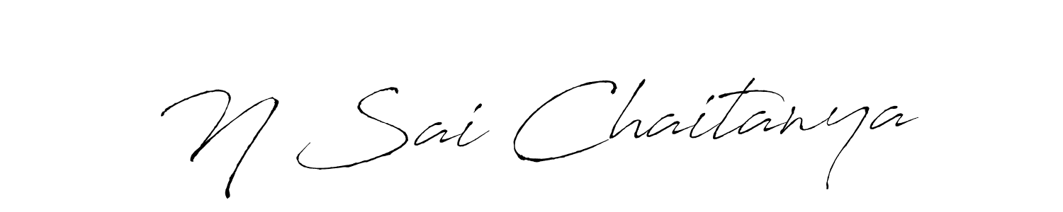 Make a beautiful signature design for name N Sai Chaitanya. With this signature (Antro_Vectra) style, you can create a handwritten signature for free. N Sai Chaitanya signature style 6 images and pictures png