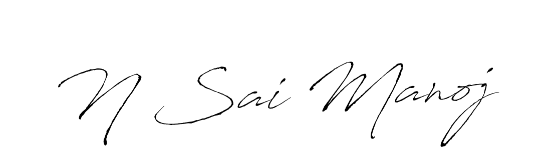 How to make N Sai Manoj signature? Antro_Vectra is a professional autograph style. Create handwritten signature for N Sai Manoj name. N Sai Manoj signature style 6 images and pictures png