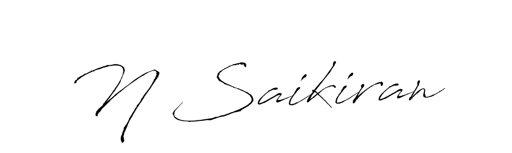 Also You can easily find your signature by using the search form. We will create N Saikiran name handwritten signature images for you free of cost using Antro_Vectra sign style. N Saikiran signature style 6 images and pictures png