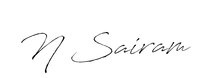 You can use this online signature creator to create a handwritten signature for the name N Sairam. This is the best online autograph maker. N Sairam signature style 6 images and pictures png