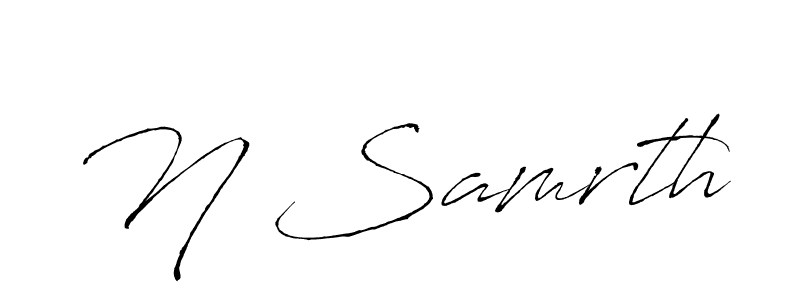 The best way (Antro_Vectra) to make a short signature is to pick only two or three words in your name. The name N Samrth include a total of six letters. For converting this name. N Samrth signature style 6 images and pictures png