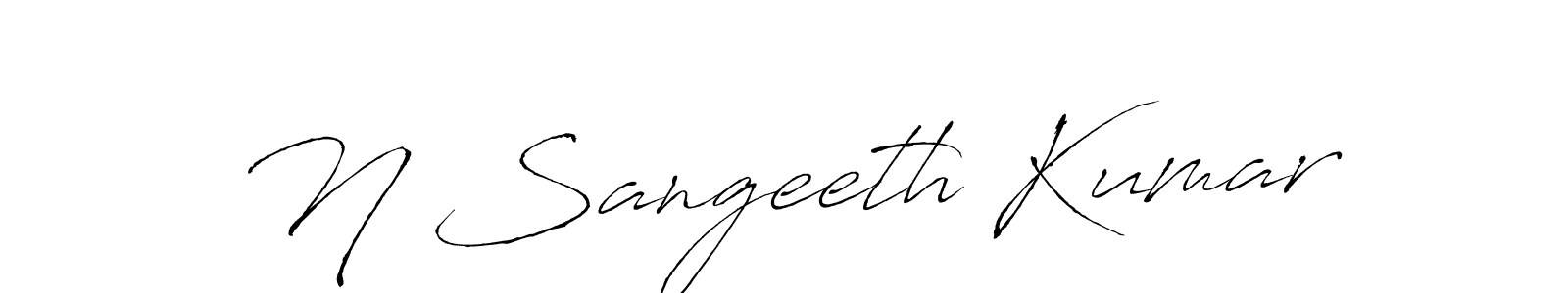 Create a beautiful signature design for name N Sangeeth Kumar. With this signature (Antro_Vectra) fonts, you can make a handwritten signature for free. N Sangeeth Kumar signature style 6 images and pictures png