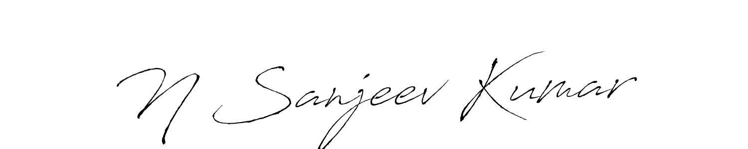 Create a beautiful signature design for name N Sanjeev Kumar. With this signature (Antro_Vectra) fonts, you can make a handwritten signature for free. N Sanjeev Kumar signature style 6 images and pictures png