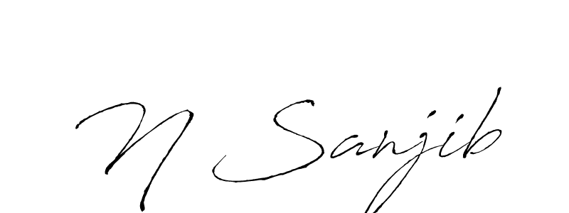 Also You can easily find your signature by using the search form. We will create N Sanjib name handwritten signature images for you free of cost using Antro_Vectra sign style. N Sanjib signature style 6 images and pictures png